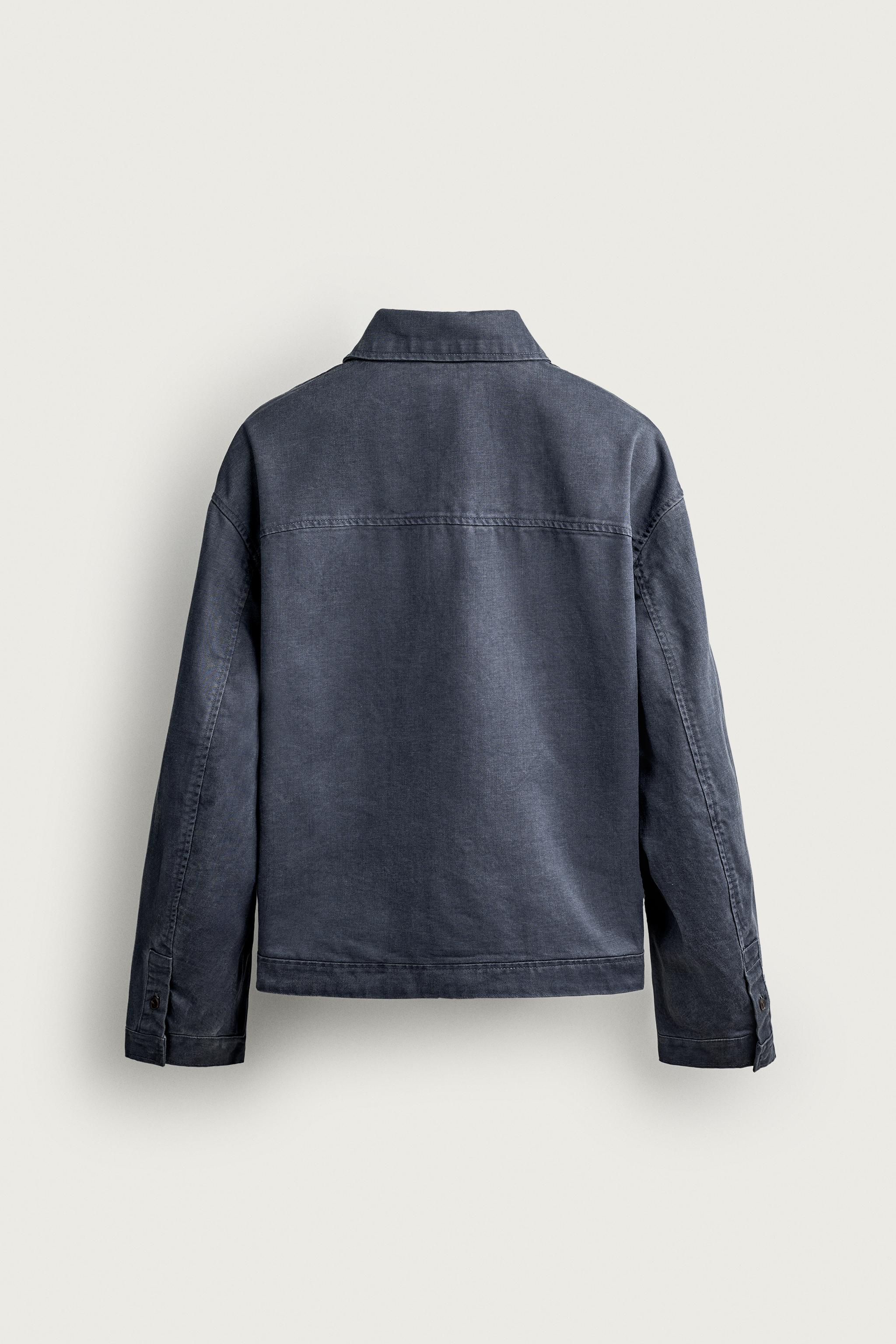 LYOCELL-COTTON RELAXED FIT OVERSHIRT — Blue