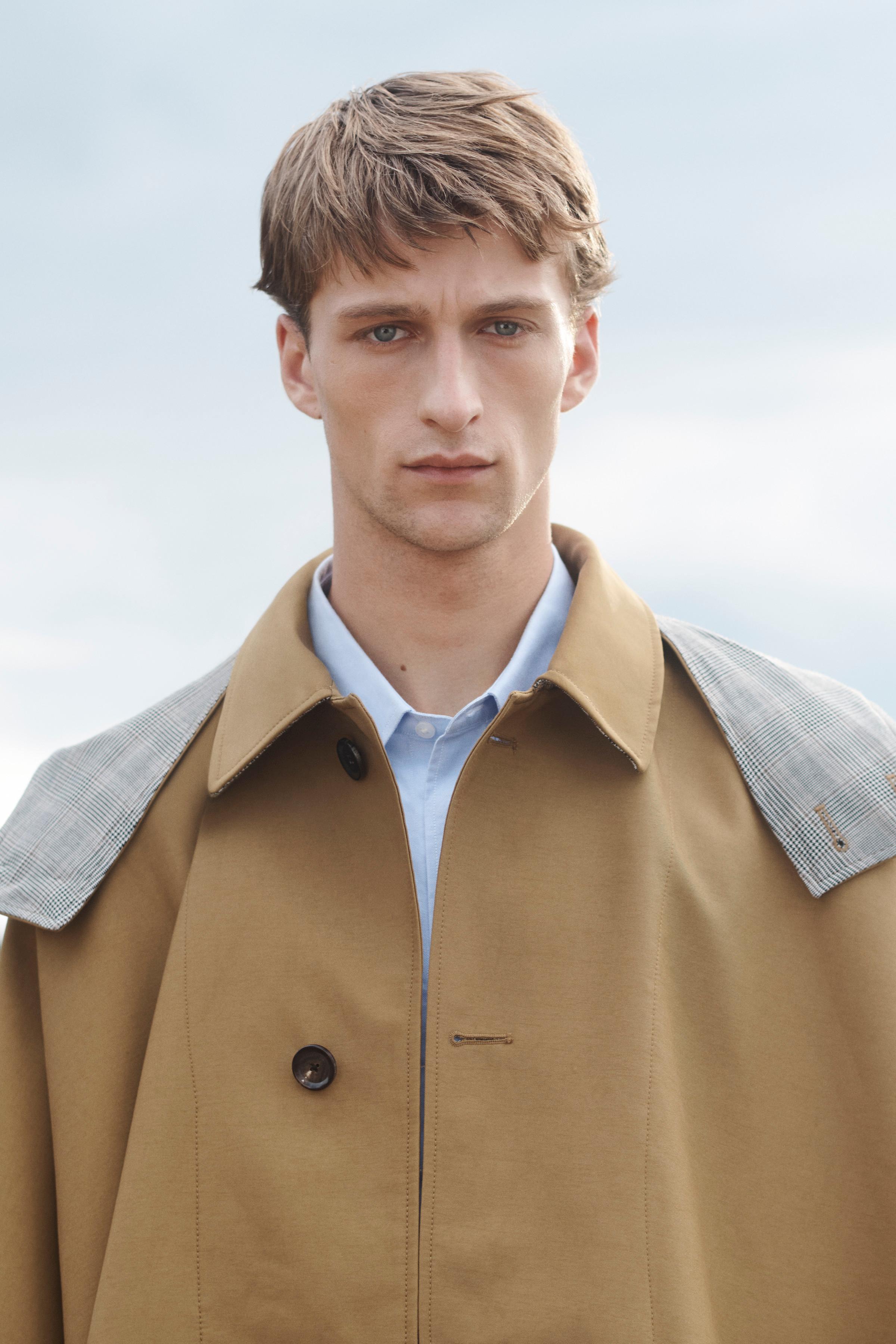 CONTRAST PLAID WATER REPELLENT PONCHO LIMITED EDITION