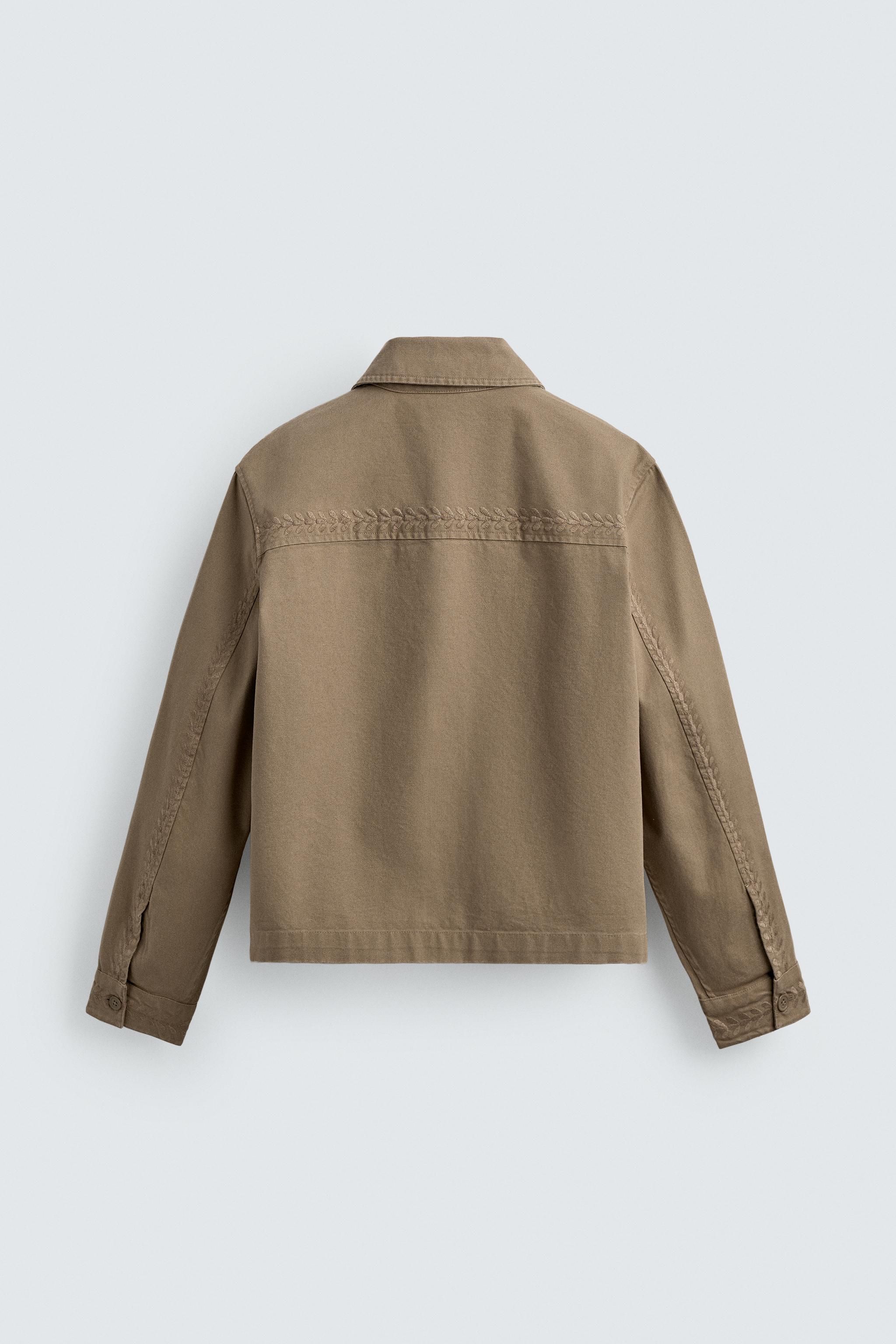 EMBROIDERED BOXY FIT OVERSHIRT