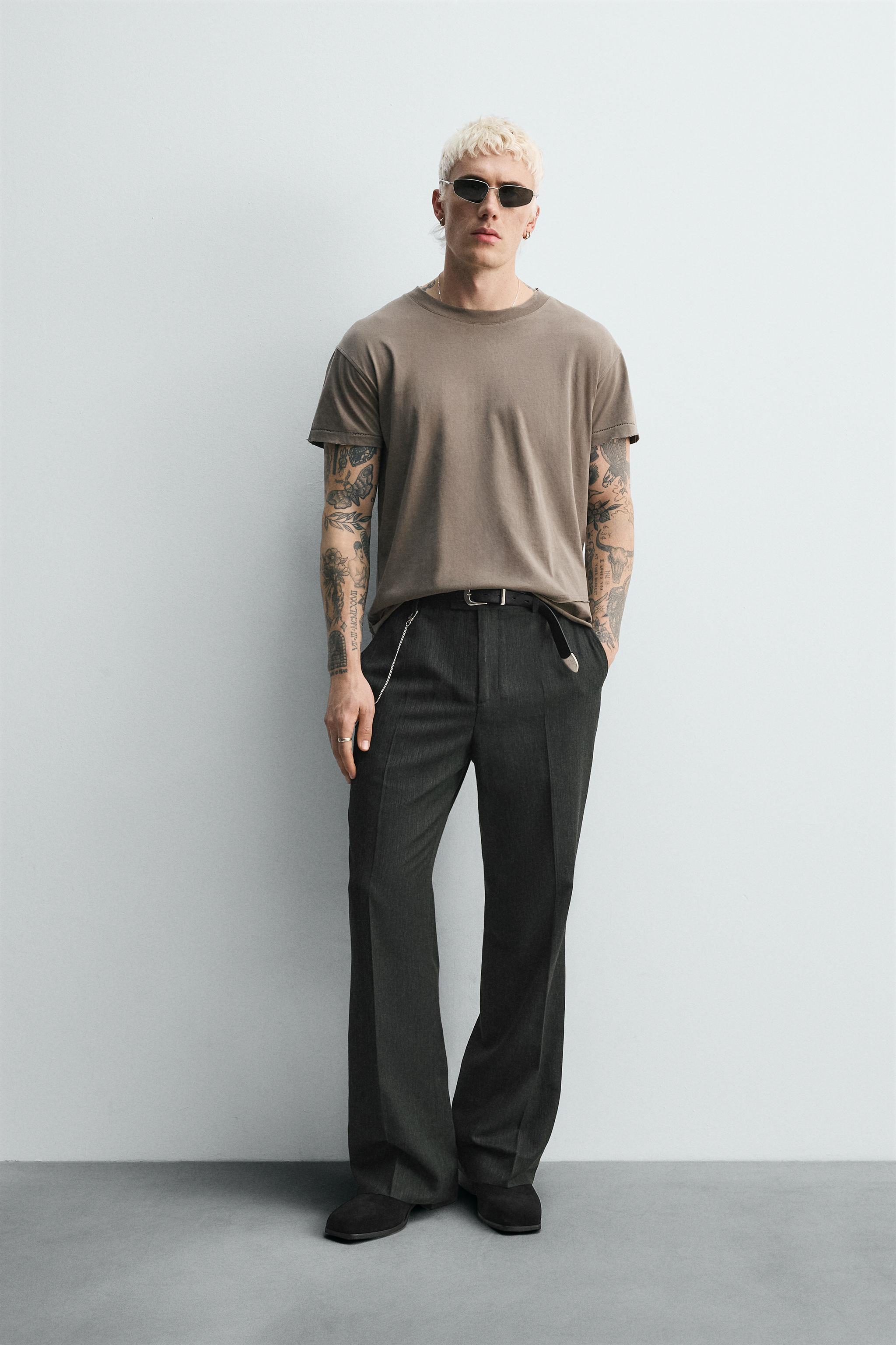 IRREGULAR FINISH T-SHIRT - Stone | ZARA United States