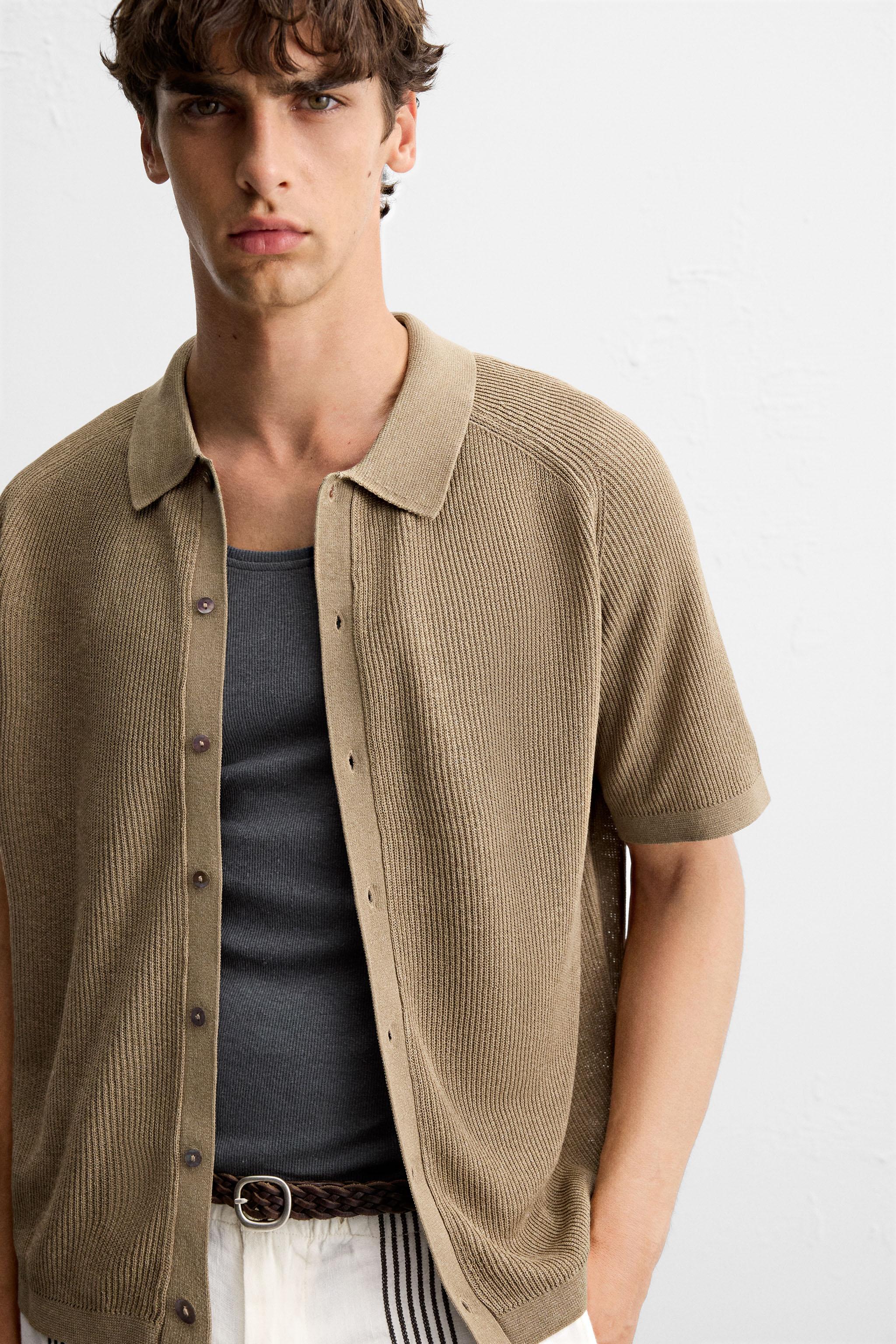 RELAXED FIT KNIT SHIRT