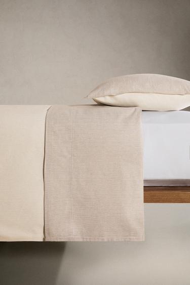 REVERSIBLE STRIPED DUVET COVER - Beige by Zara - Image 2