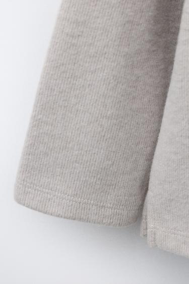 T-SHIRT SOFT TOUCH BRODÉ - Sable / Chiné de Zara - Image 3