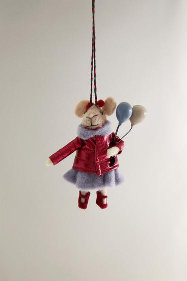 ADORNO ÁRBOL LANA RATONCITO GLOBOS NAVIDAD - Multicolor de Zara