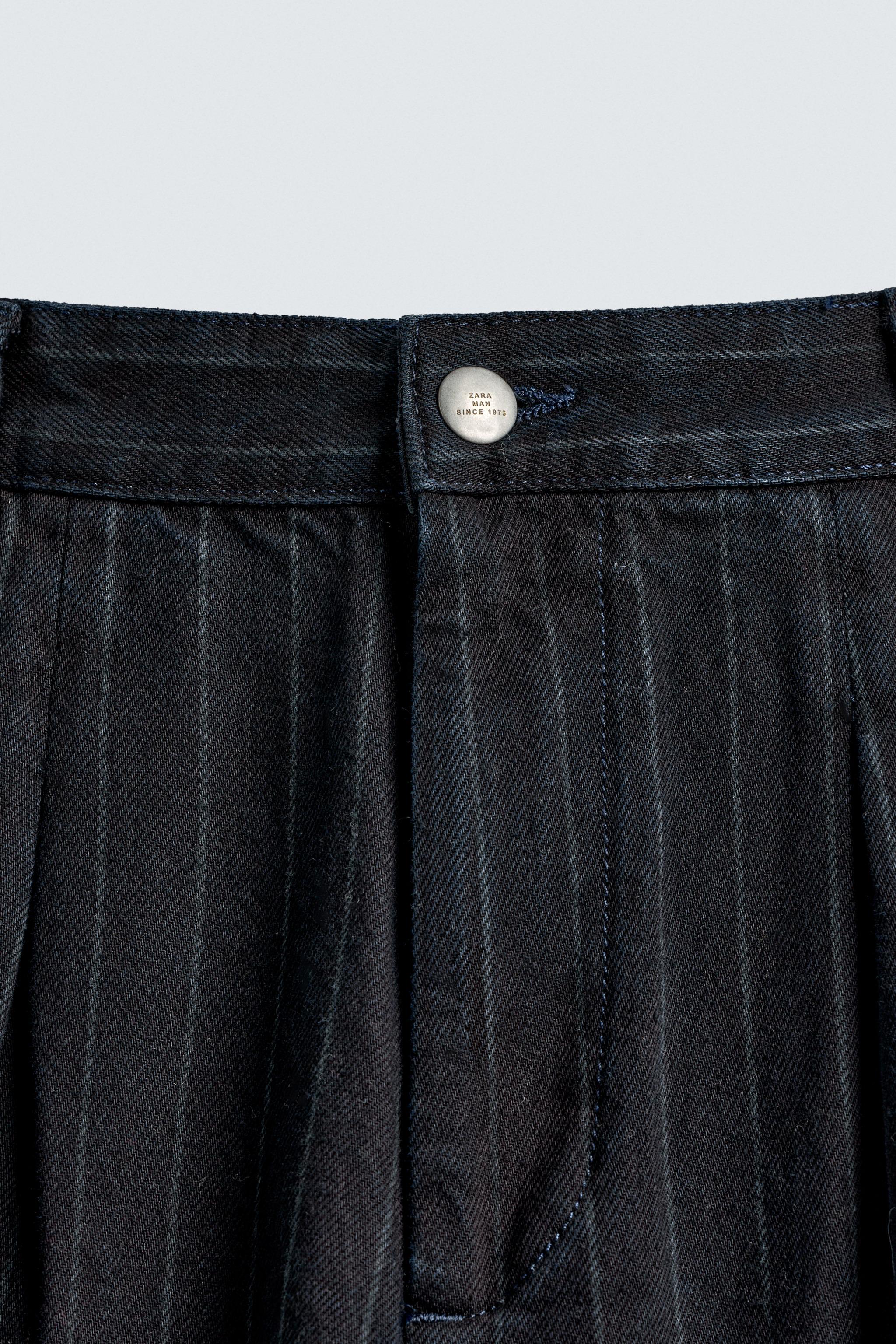 ストライプ柄バルーンパンツ - ブルー | ZARA Japan / 日本