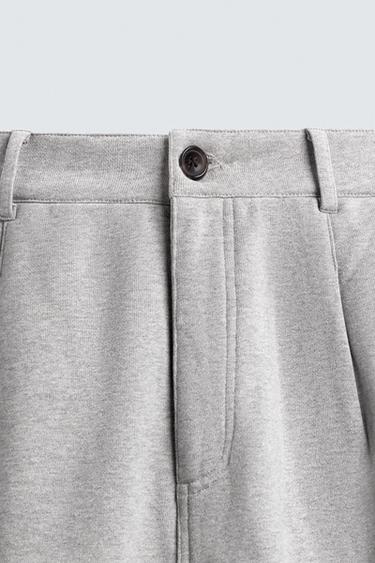 PANTALON COUPE DÉCONTRACTÉE PLIS CHAMPION ® X ZARA - Gris chiné de Zara - Image 8