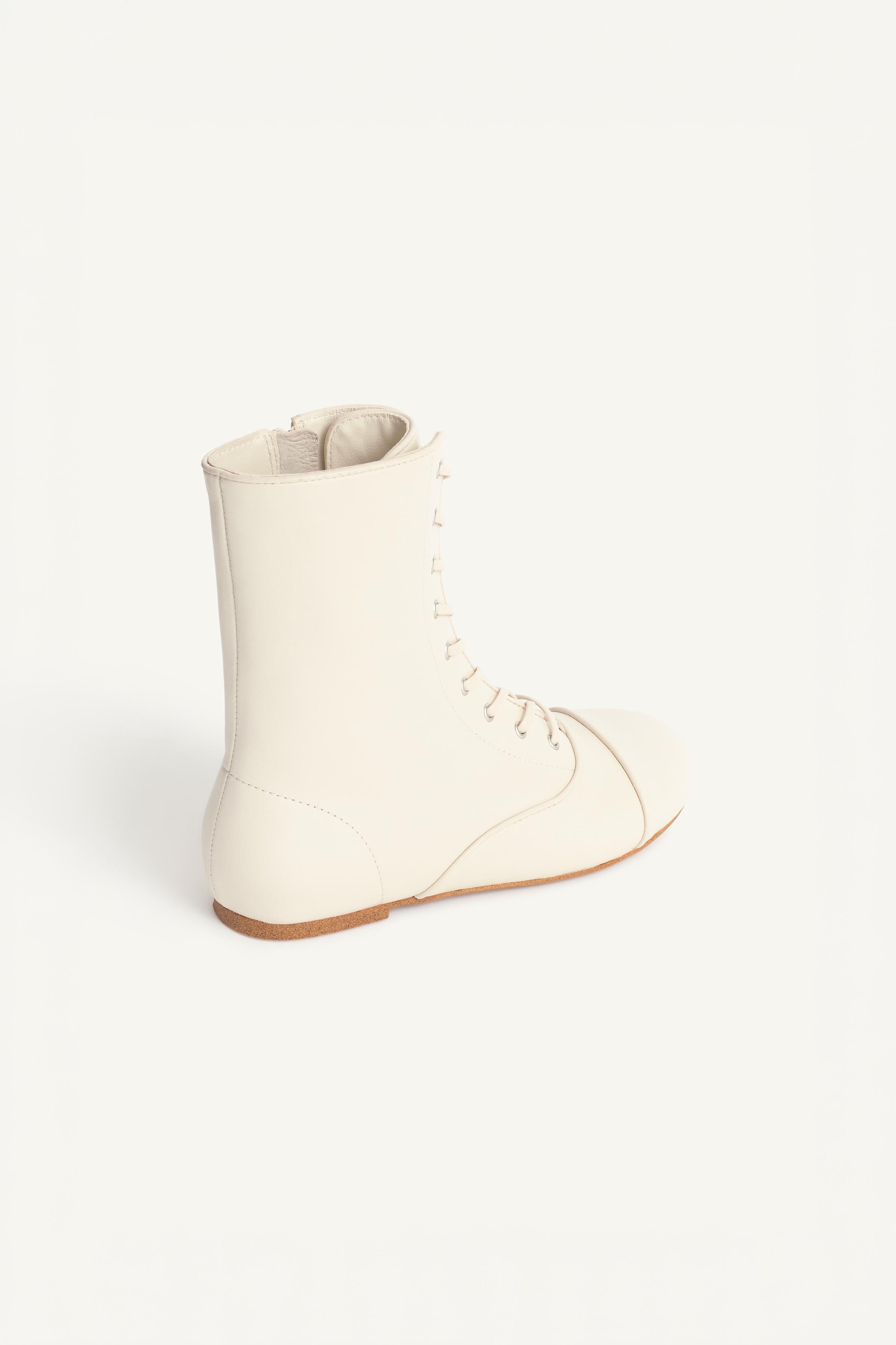LIMITED EDITION LEATHER LACE-UP ANKLE BOOTS