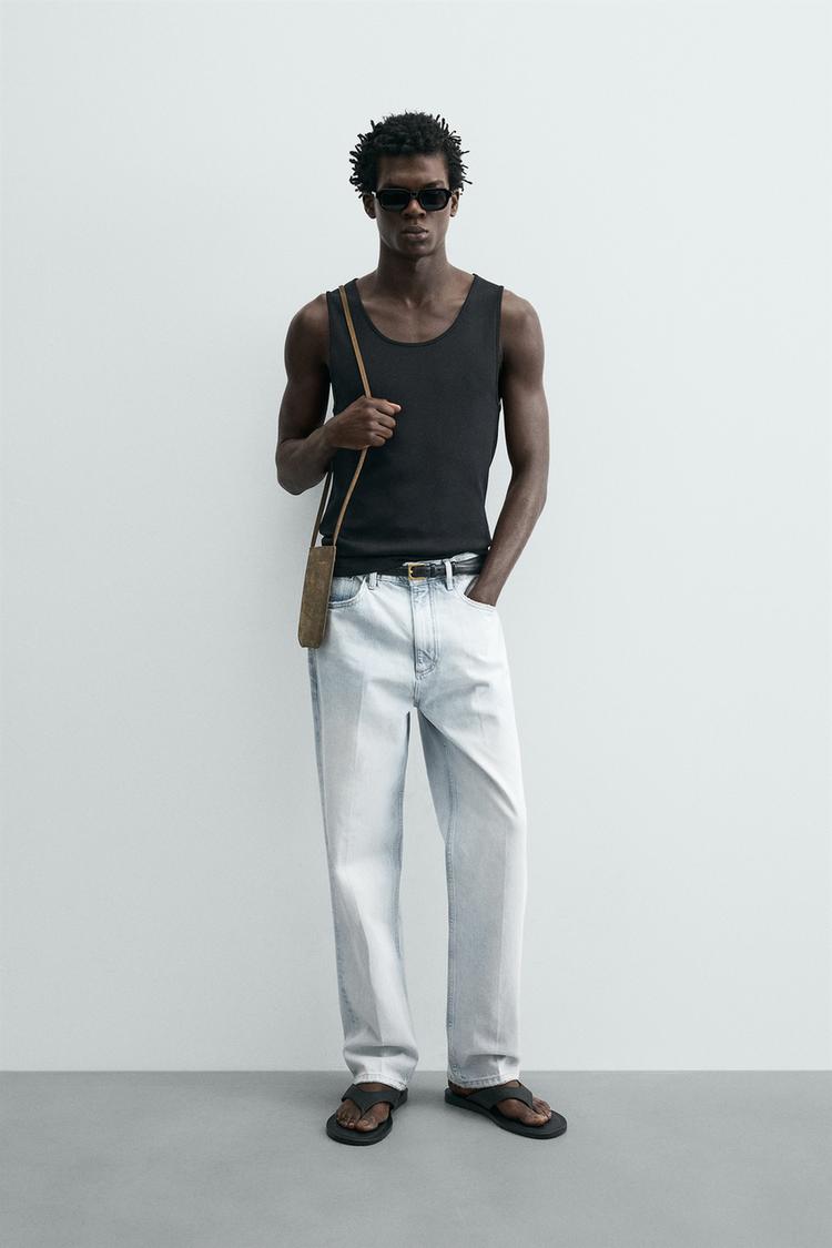 REGULAR FIT FİTİLLİ ATLET T-SHIRT