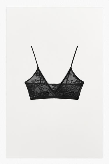 BRALETTE BODY SHAPE DENTELLE - Noir de Zara