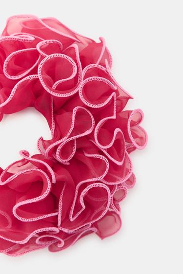 CONTRAST CHIFFON MAXI SCRUNCHIE - Pink by Zara - Image 3