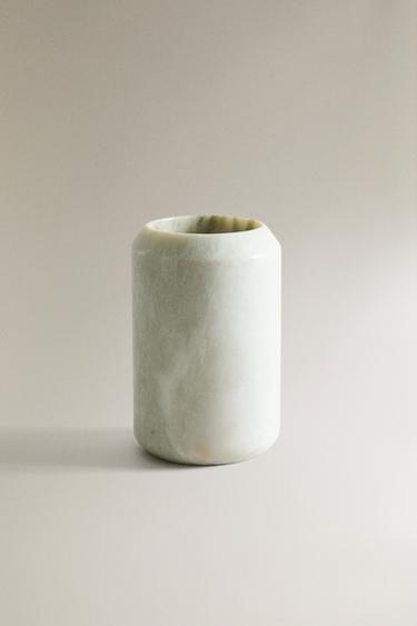 PORTASPAZZOLINO DA DENTI IN MARMO - Verdi di Zara - Immagine 0
