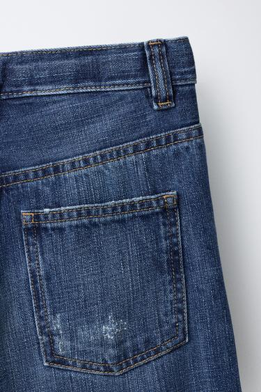 LOOSE FIT JEANS WITH SELVEDGE TURN-UP HEM - Blue by Zara - Image 3