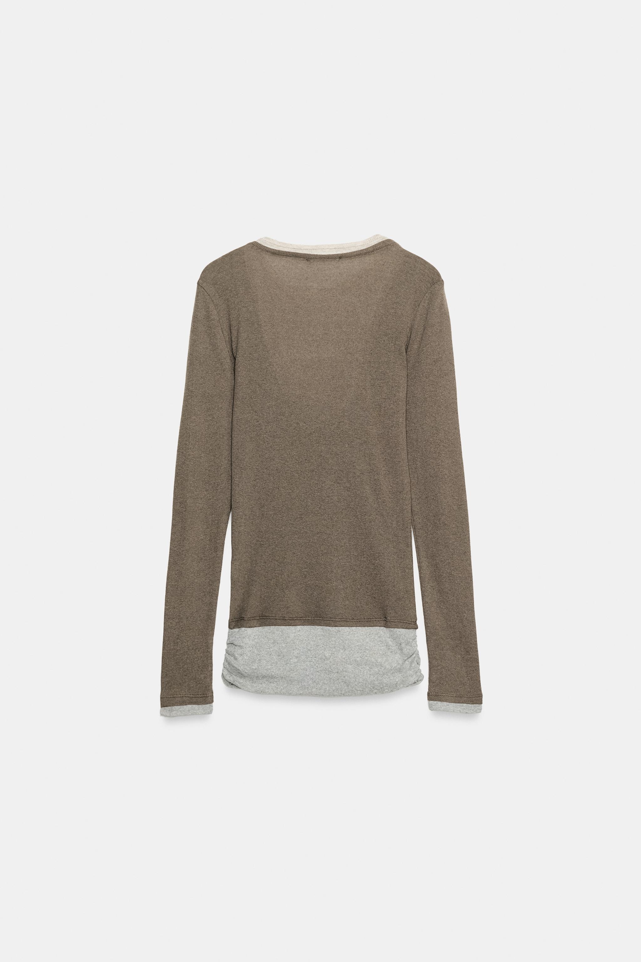 TRIPLE MOCK NECK T-SHIRT