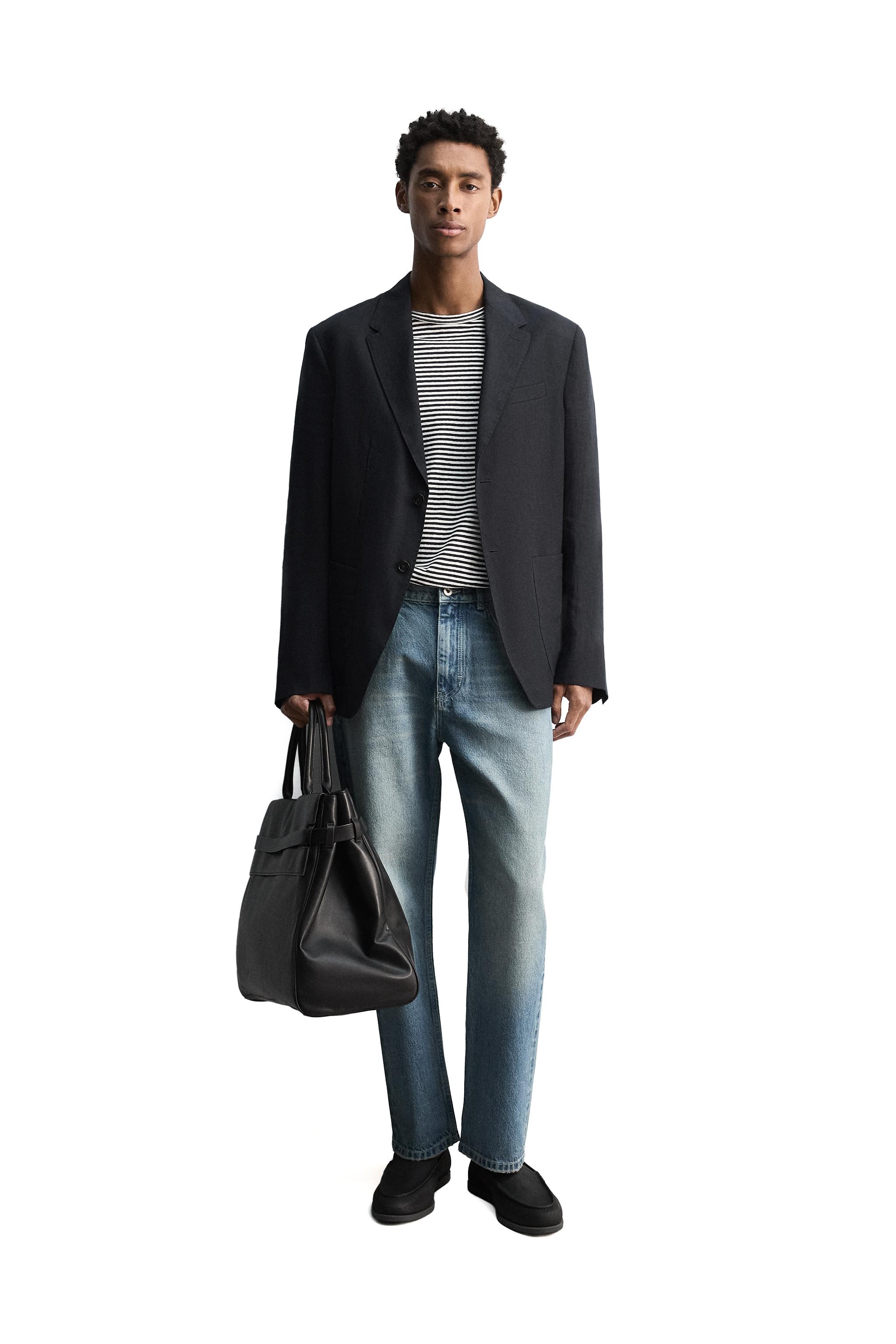 ZARA テクスチャースーツ　ネイビー　164新品未使用 ZARA テクスチャースーツ ネイビー 164新品未使用