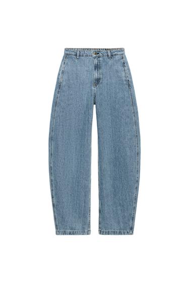 JEANS ZW COLLECTION BALLOON TIRO ALTO - Azul de Zara