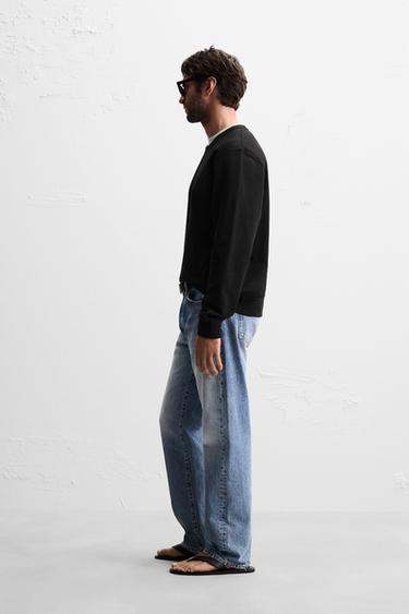 SWEAT COL ROND BASIQUE - Noir de Zara - Image 3