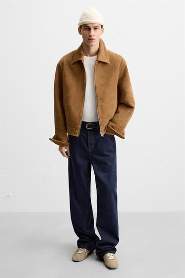 TENNIS EN CUIR À SEMELLE ULTRA-FINE - Beige de Zara - Image 1