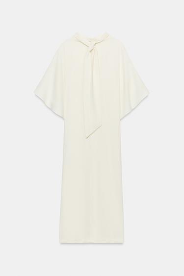 ROBE MI-LONGUE FLUIDE ZW COLLECTION - Beige clair de Zara - Image 6