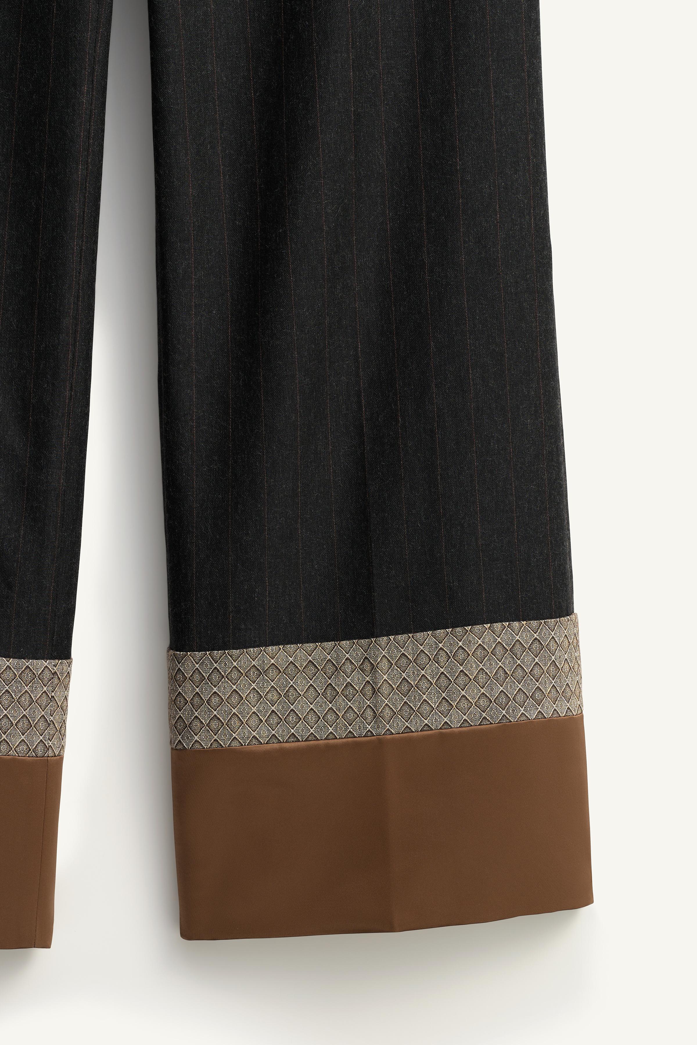 LIMITED EDITION STRIPED PANTS WITH CONTRAST HEM
