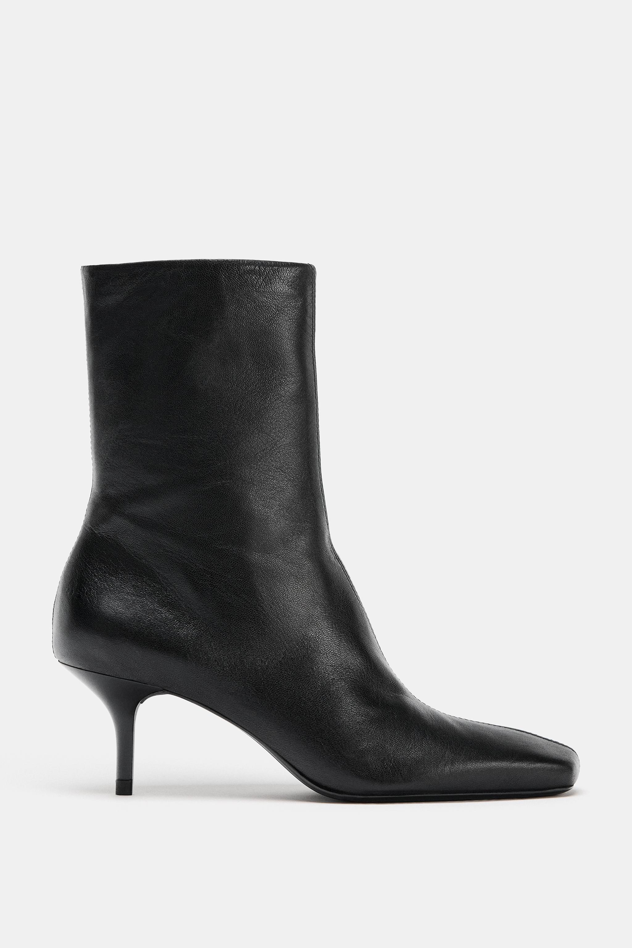 BOTTINES EN CUIR SOFT À TALONS FINS