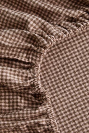 DRAP-HOUSSE ENFANT FLANELLE VICHY - Rose de Zara - Image 4