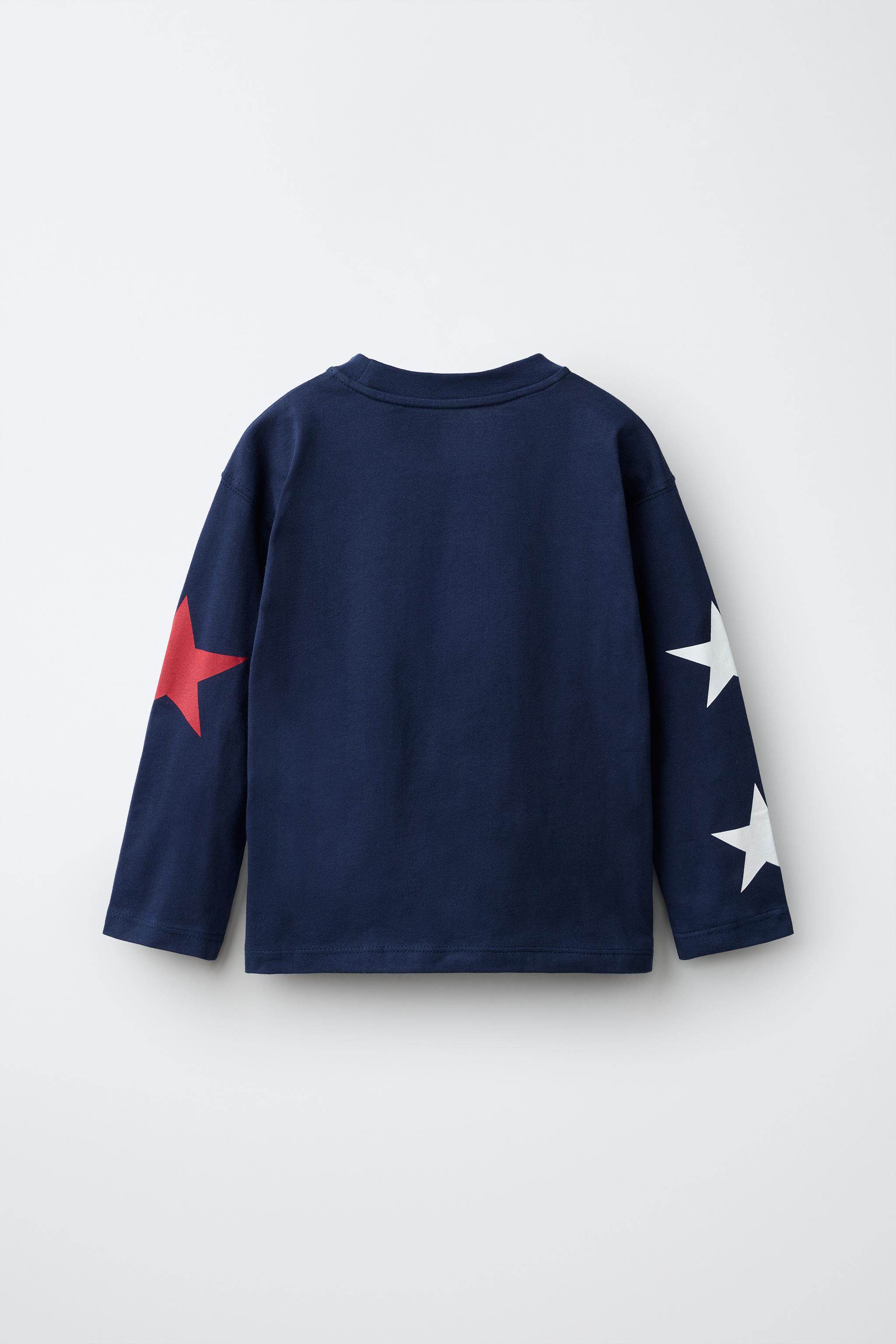 T-SHIRT IMPRIMÉ NUMÉRO ET ÉTOILE