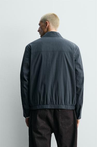 REGULAR FIT FLUID OVERSHIRT - Dark navy by Zara - Image 2