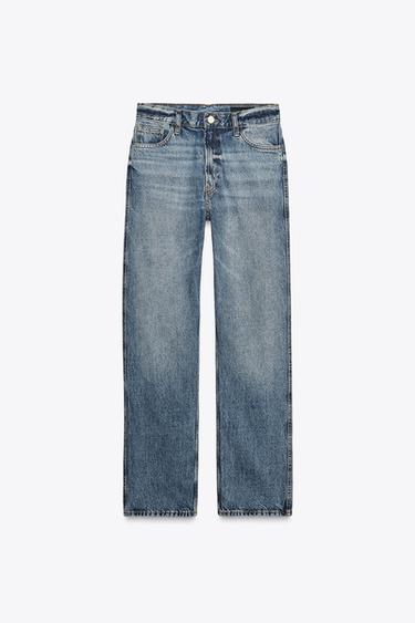 STRAIGHT-FIT-JEANS ZW COLLECTION MIT HOHEM BUND - Mittelblau von Zara - Bild 0