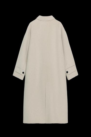 LONG WOOL BLEND COAT ZW COLLECTION LIMITED EDITION - Ecru by Zara