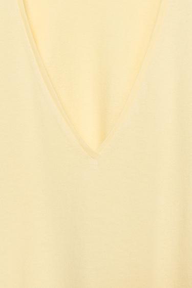 TOP RUSTIQUE CAPE - Jaune de Zara - Image 7