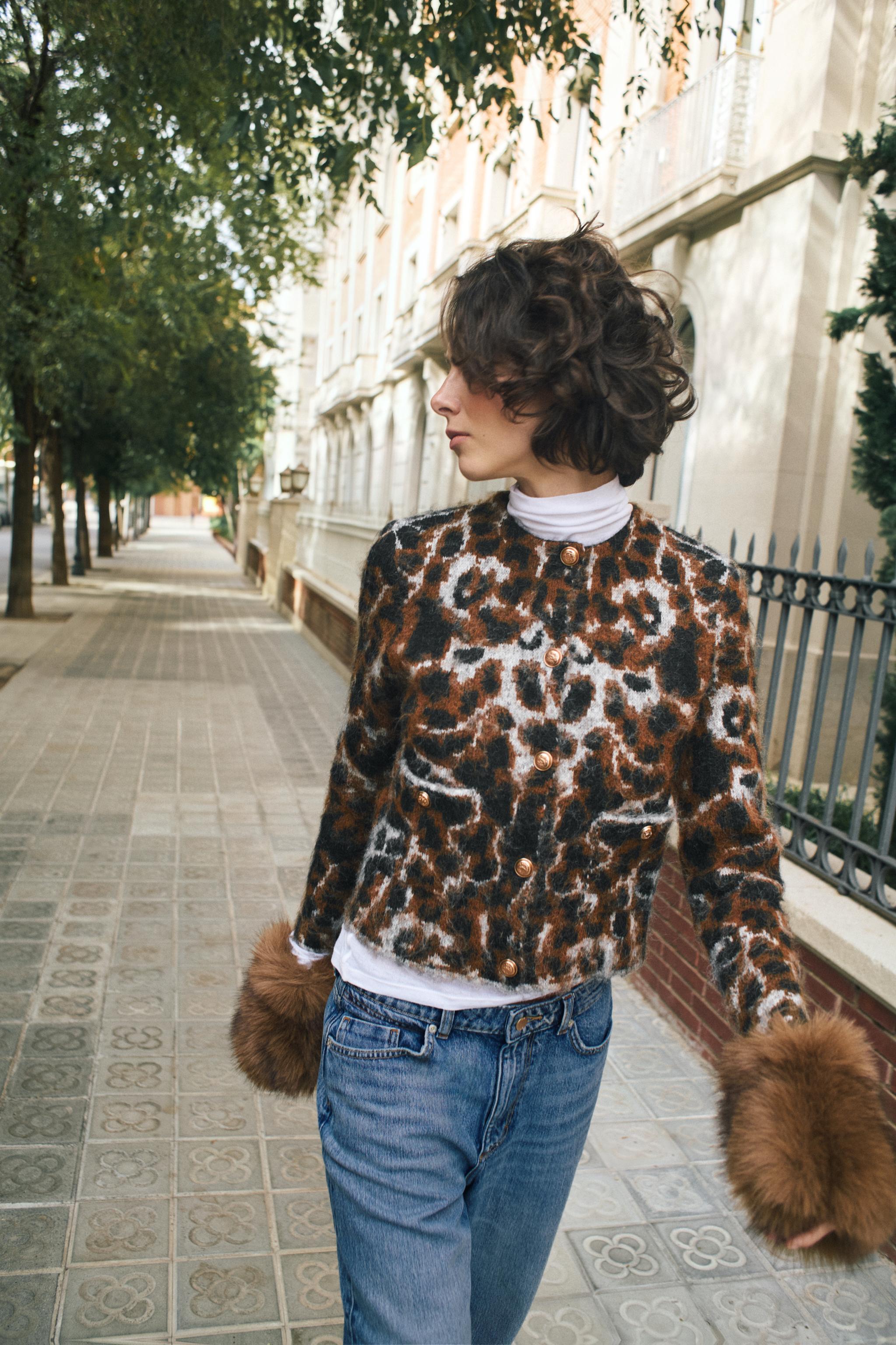 Faux Fur Short Gloves by Zara