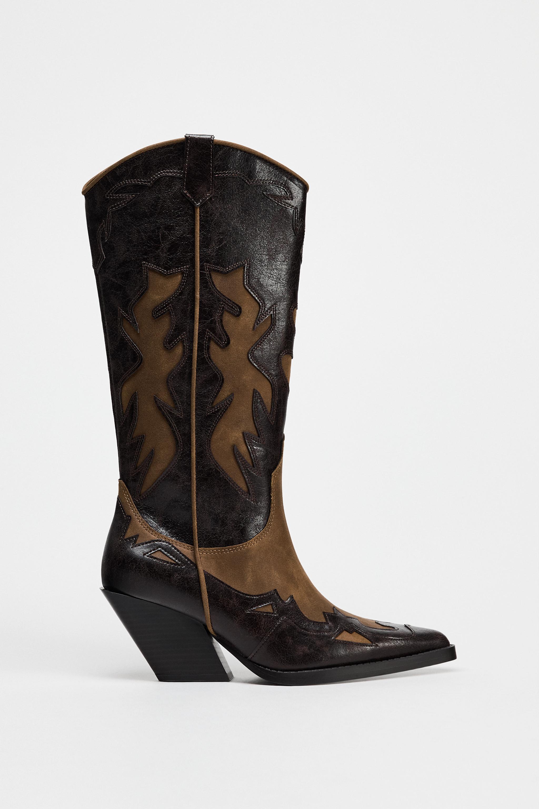 Botas Cowboy Botines Piel Zara Mujer Botines Cowboy Mujer Zara