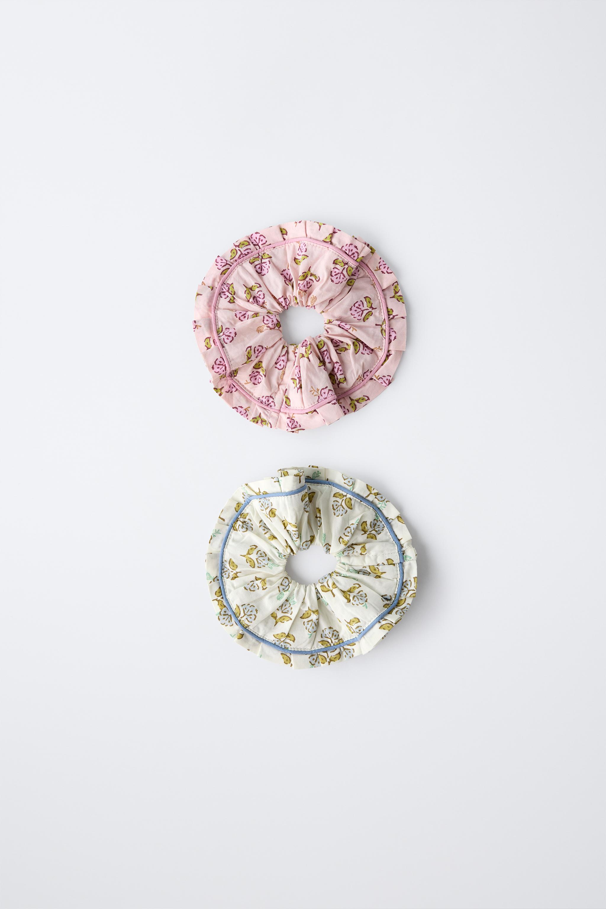 TWO-PACK OF BOHO PRINT SCRUNCHIES