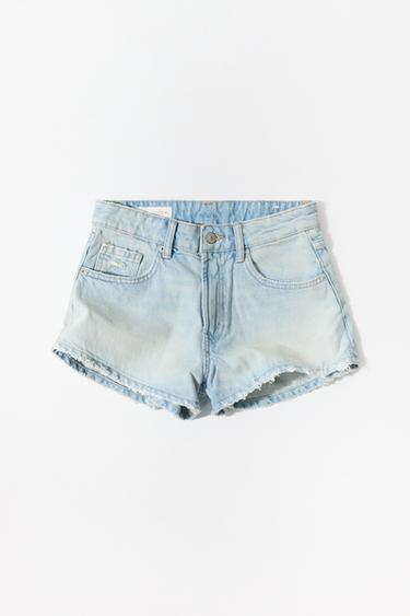 ДЖИНСОВЫЕ МИНИ-ШОРТЫ TRF СО СРЕДНЕЙ ПОСАДКОЙ — НЕБЕСНО-ГОЛУБОЙ от Zara