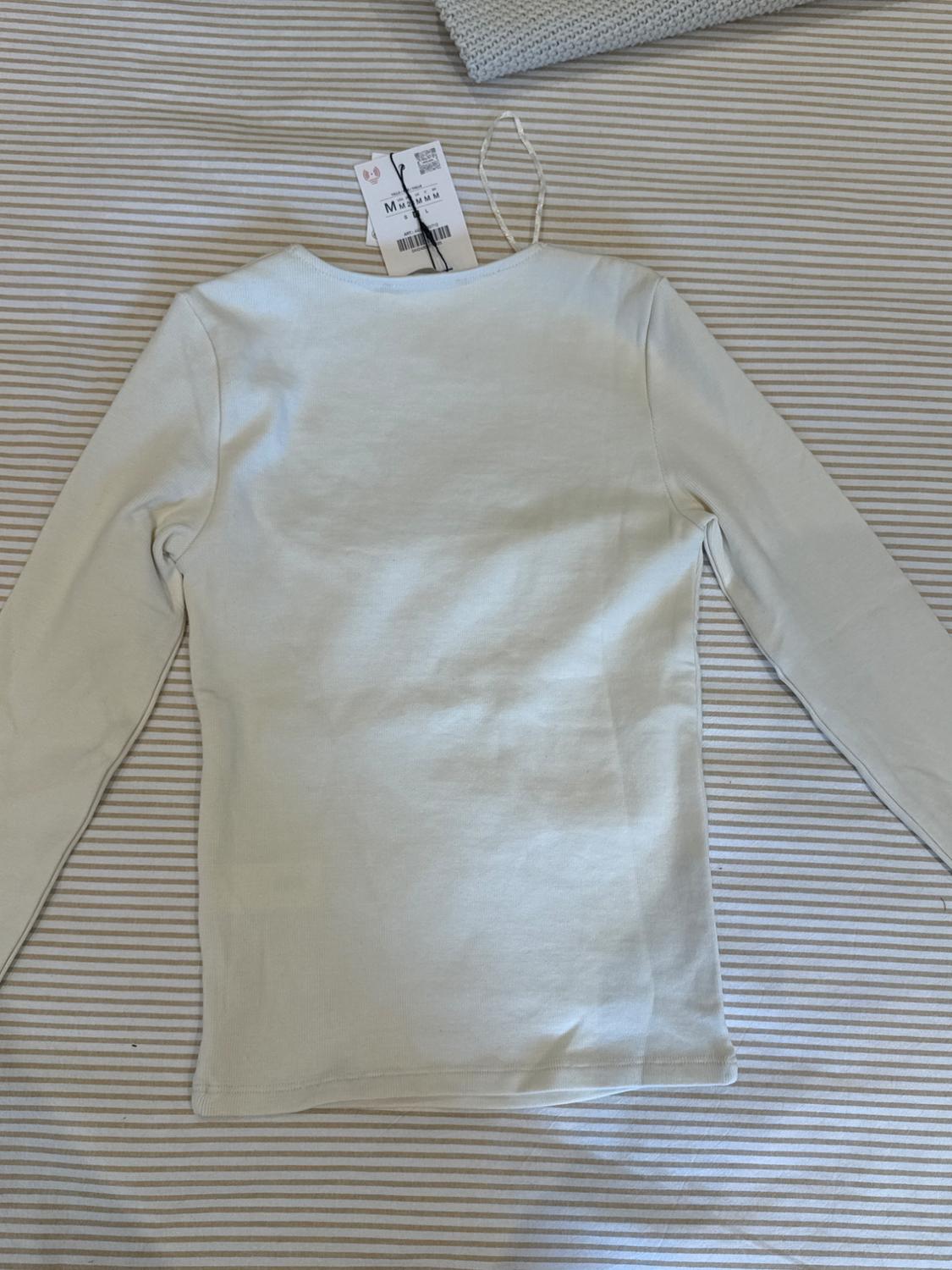 RIBBED T-SHIRT WITH SQUARE NECKLINE - Image 6