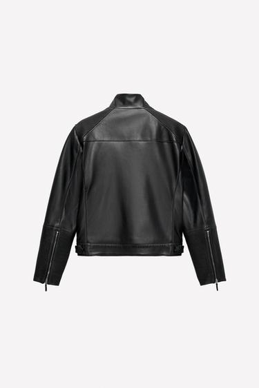 BLOUSON DE MOTARD EN CUIR LUDOVIC DE SAINT SERNIN x ZARA - Noir de Zara - Image 3