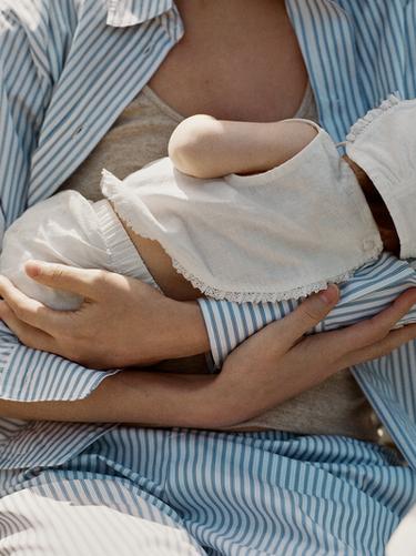 Zara LINEN LACE SHIRT AND BLOOMERS SET - Oyster-white
