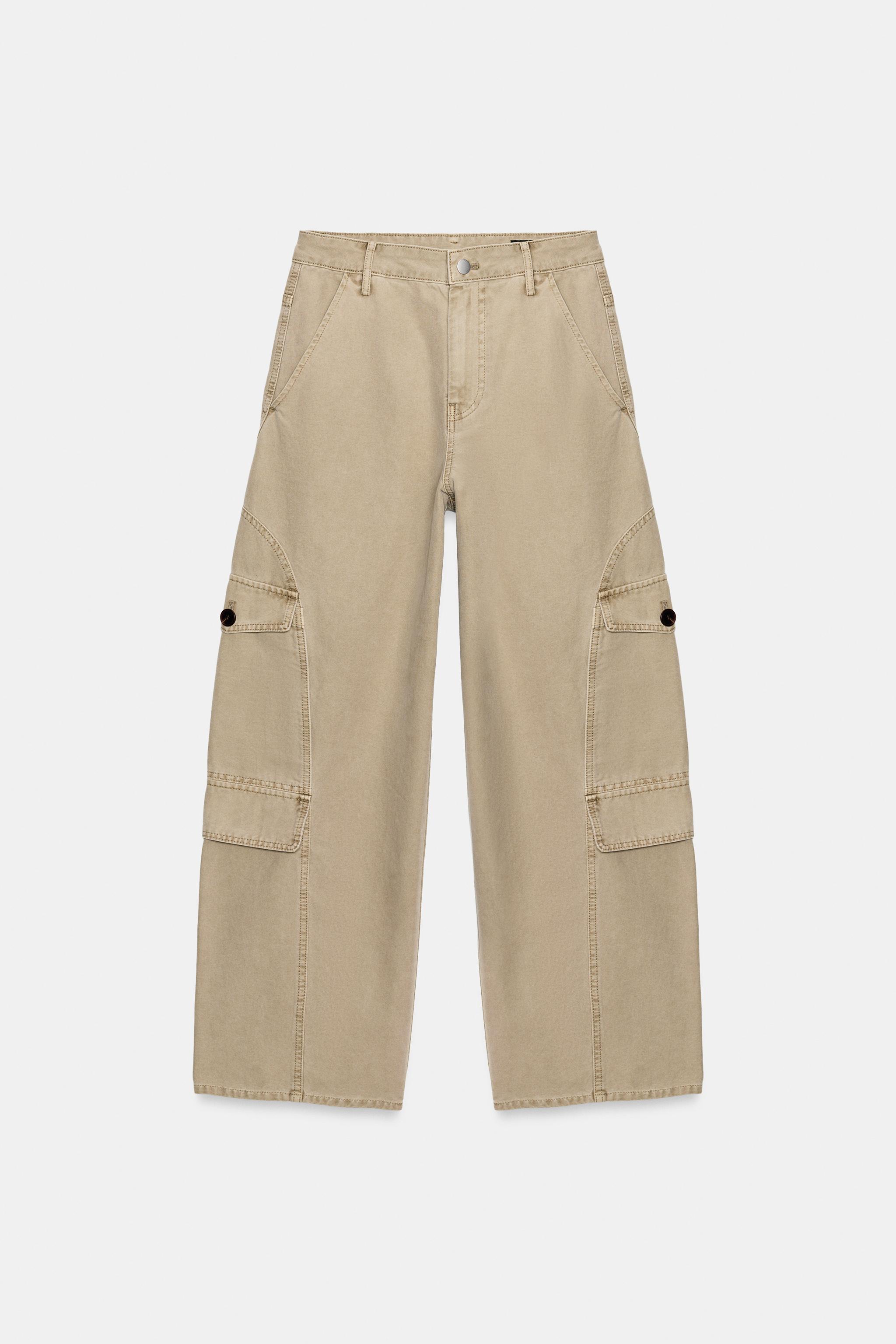 WASHED-EFFECT CARGO PANTS