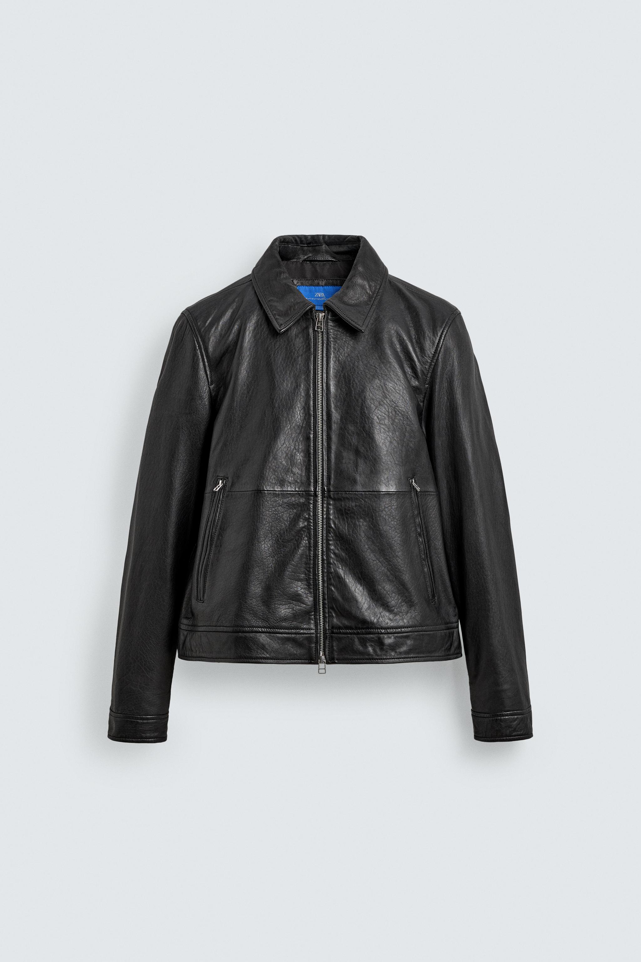 AARON LEVINE X ZARA LEATHER JACKET - Black | ZARA United States