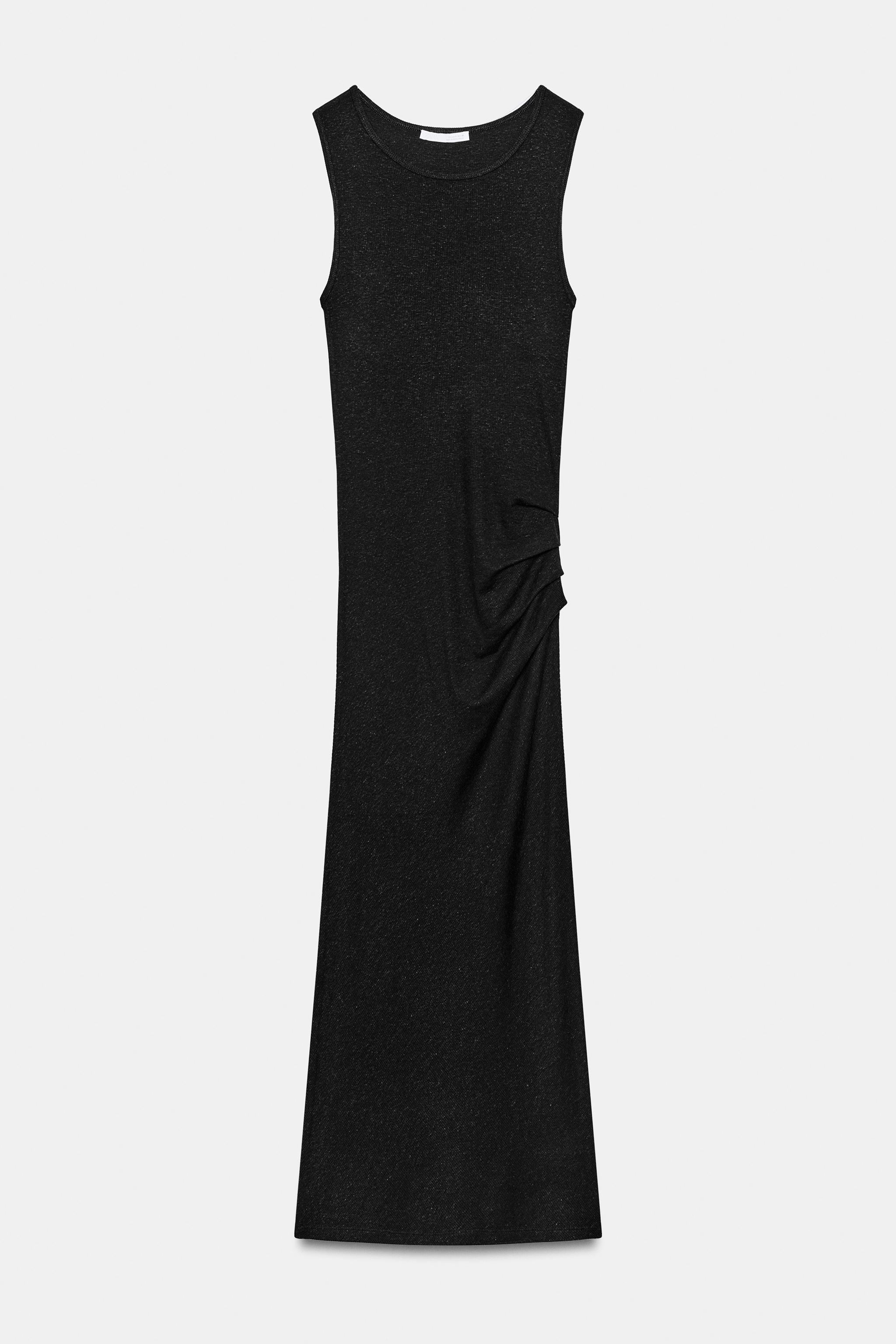 DRAPED MIDI DRESS