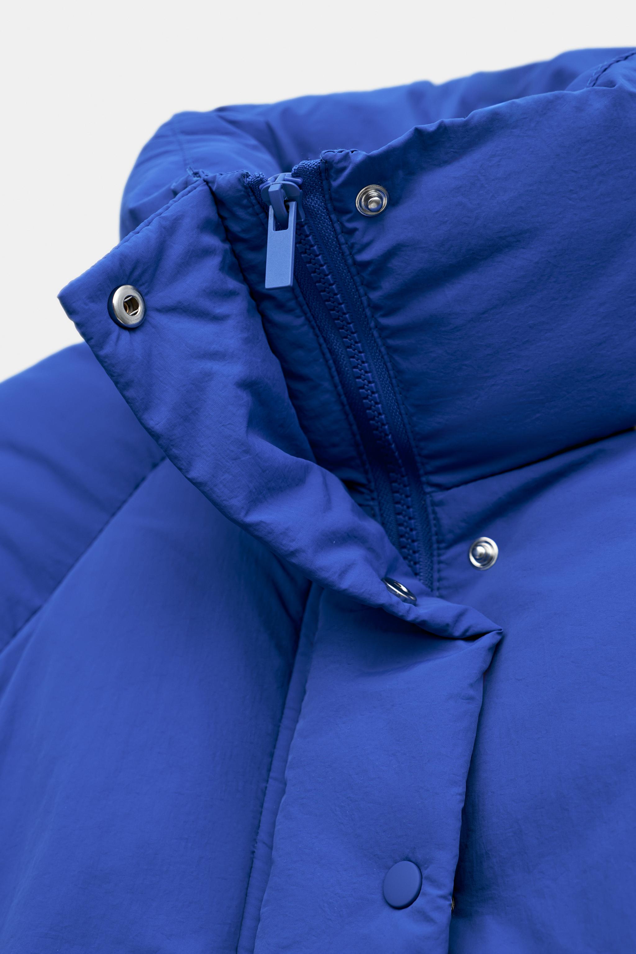 WATER-REPELLENT CHECKED SHORT ANORAK