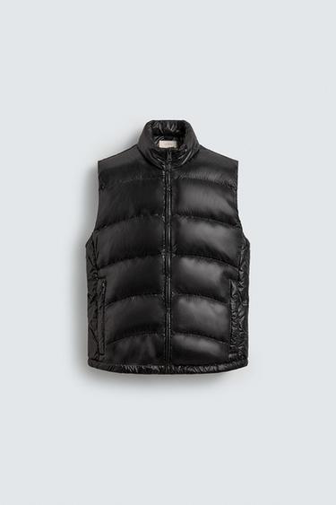 WATER-REPELLENT 80% DOWN - 20% FEATHER PUFFER GILET - Black by Zara