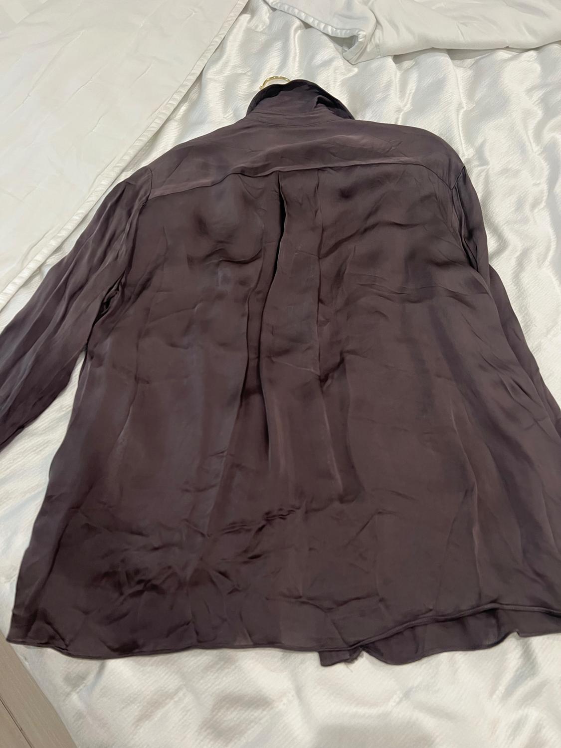 EMBROIDERED SATIN EFFECT SHIRT ZW COLLECTION - Image 4