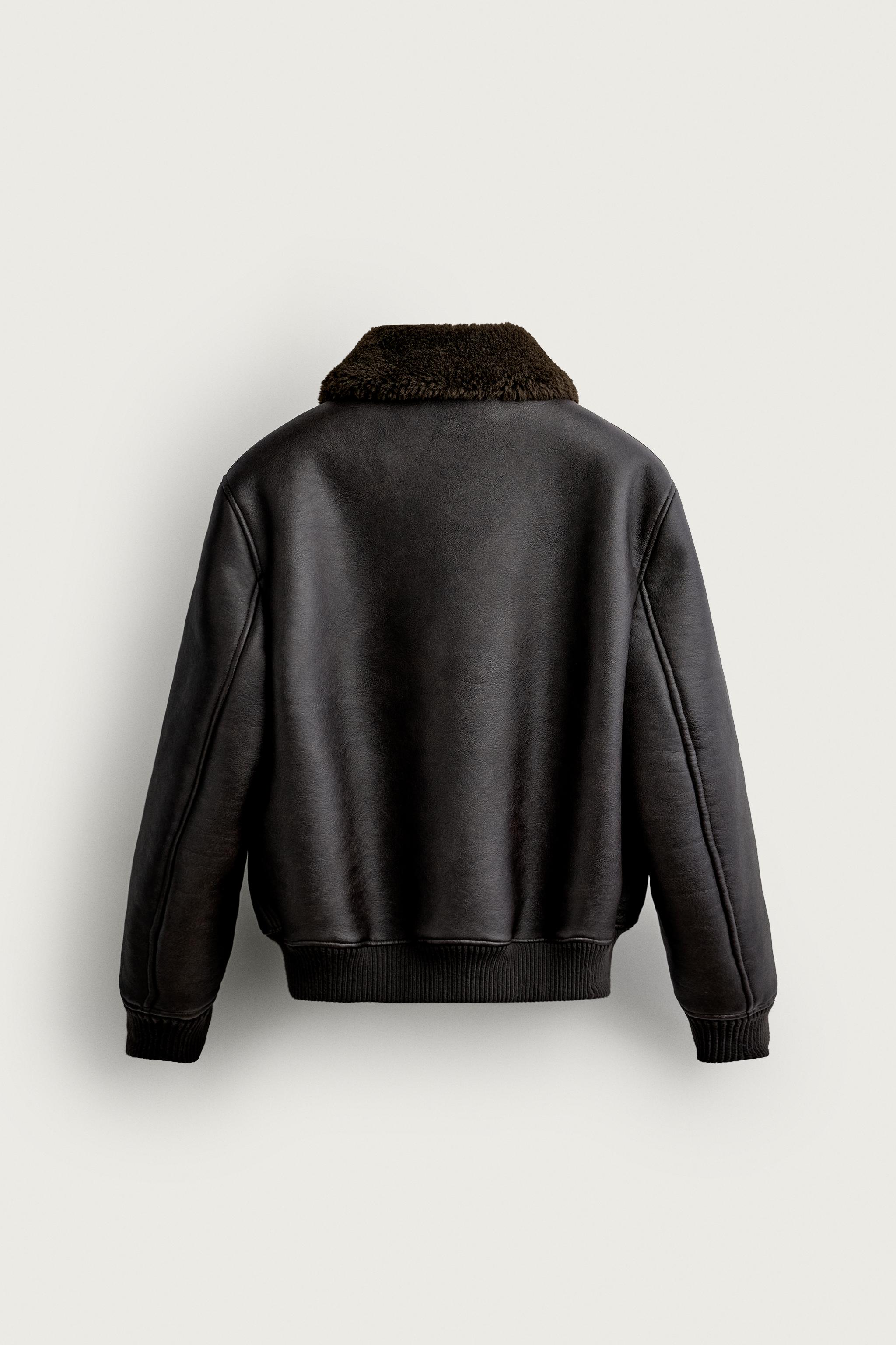 DOUBLE-FACED FAUX LEATHER JACKET