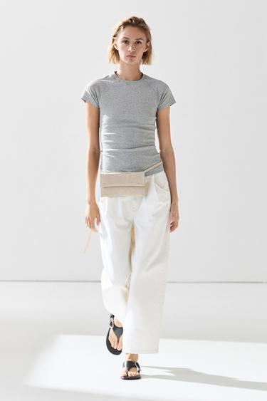 Zara Short Sleeve Raglan T-Shirt - Gray - Image 0