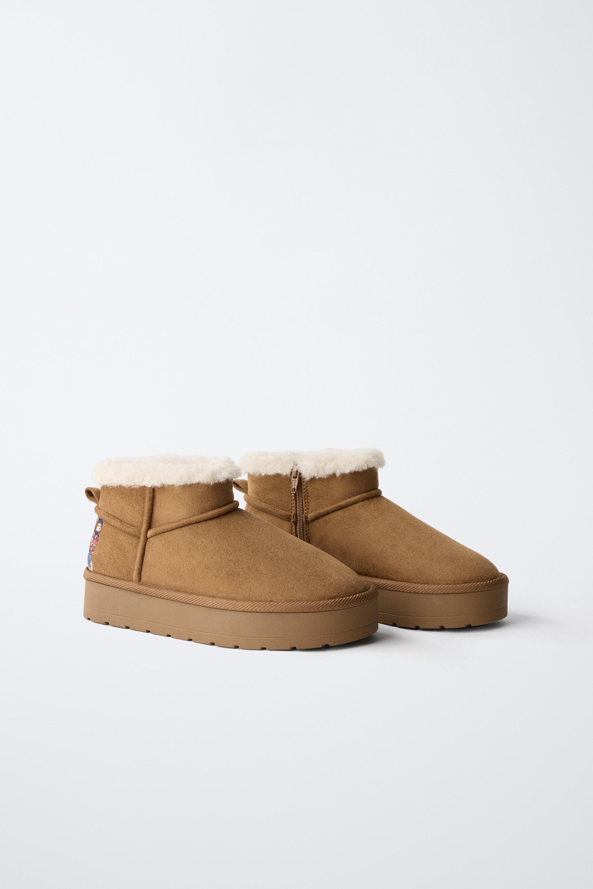 BOTTINES BRODÉES À PLATEFORME DOUBLÉES
