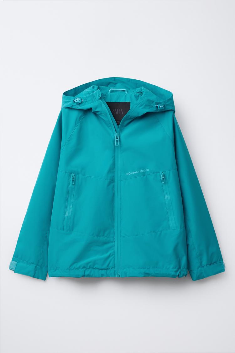 撥水加工 軽量フードジャケット - ターコイズブルー | ZARA Japan / 日本 