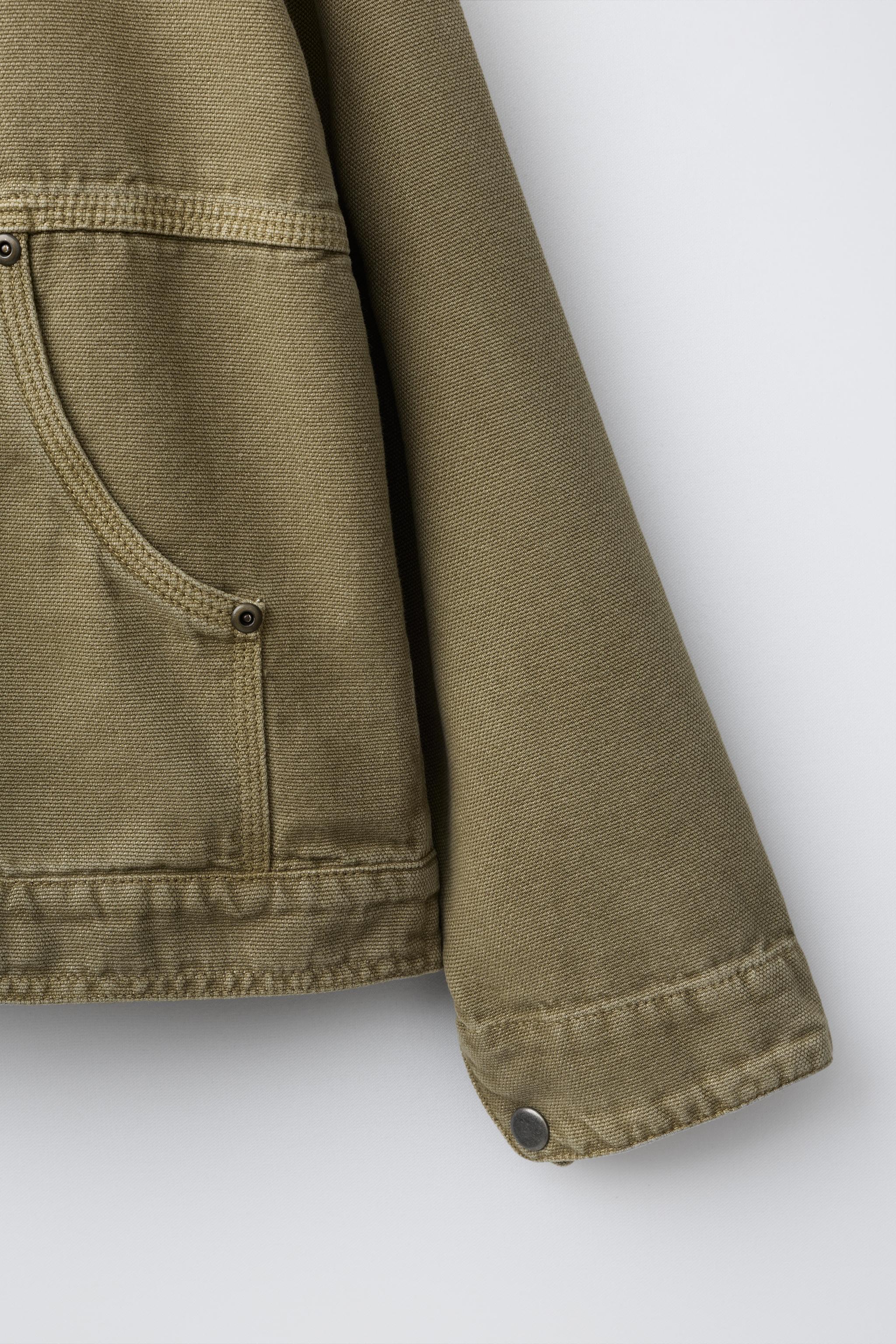 Детские рубашки Zara WASHED EFFECT TWILL OVERSHIRT — фото 4