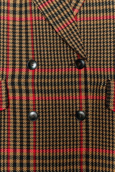 OVERSIZE CHECK COAT - Multicoloured by Zara - Image 8