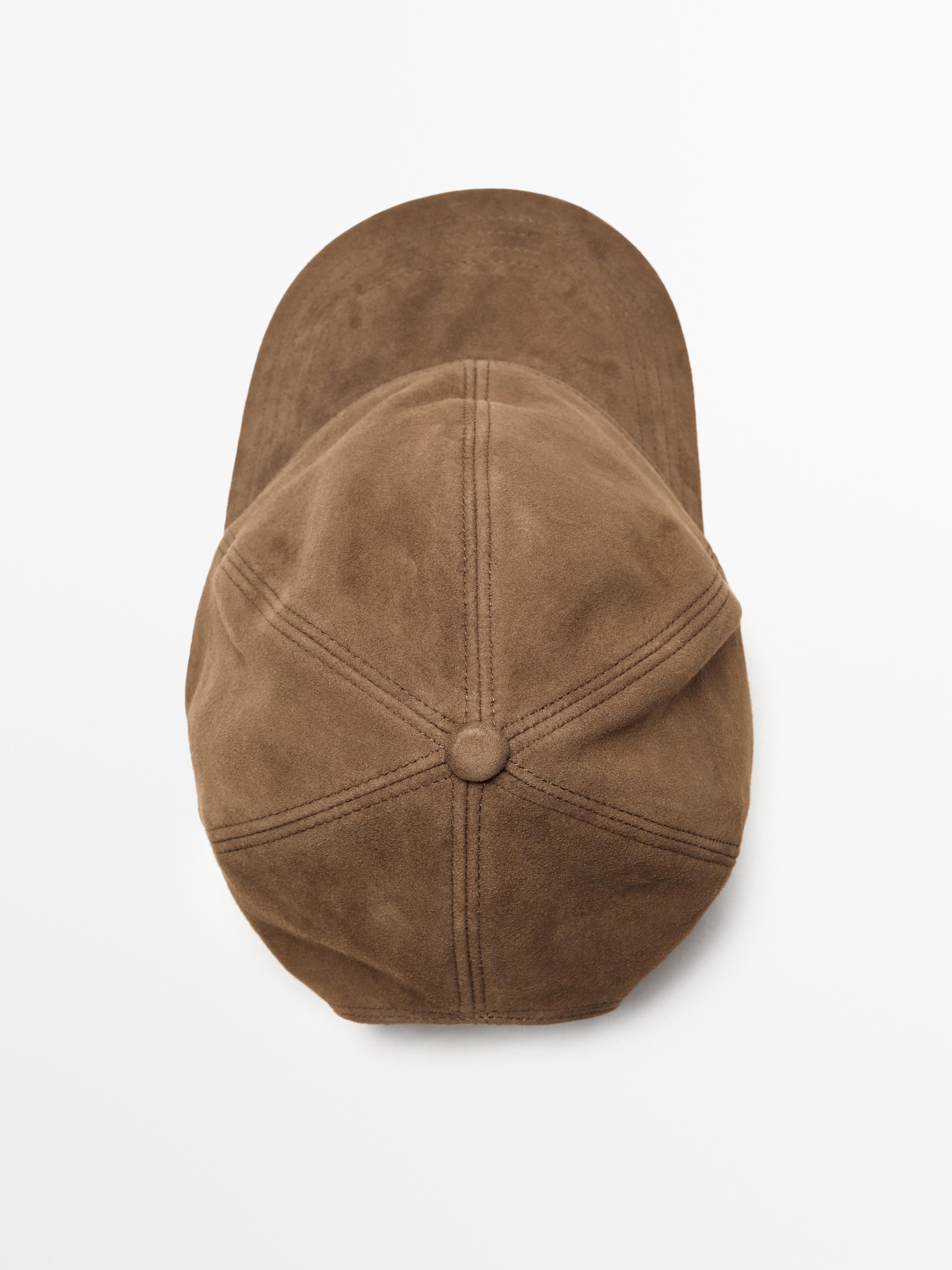 Suede leather cap